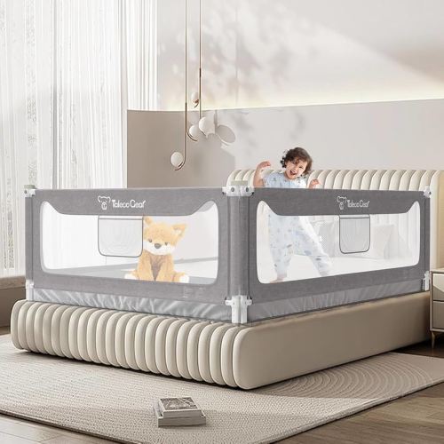 G TALECO GEAR Bed Rail for Toddlers, Stable Protective Bed Side Rails, Baby Bedrail Guard for Twin Full Queen & King Size Bed ((3 Sides for Queen Size) 78.74x78.74x59 Inch)