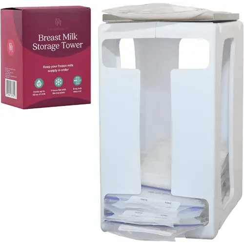 Nurse & Nourish Breast Milk Storage Tower with Tray - Nurse & Nourish - Holds Up to 60 oz - Easily Organize and Freeze Milk - Breastfeeding Essentials - Breastmilk Storage Containers for Freezer