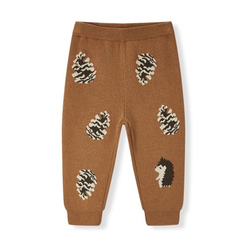 Pinecone & Hedgehog Knitted Sweatpants | MILKBARN Kids | Organic and Bamboo Baby Clothes and Gifts
