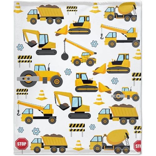 Construction Trucks Baby Blanket