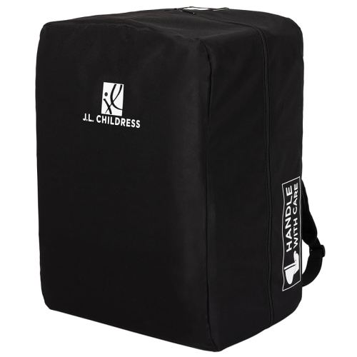 J.L. Childress Travel Bag for Doona & Evenflo Shyft Dualride - Travel Bag for Airplane, Fits Most Infant Car Seats, Airport Accessories for Gate or Baggage Check, AirTag Compatible - Elite, Black