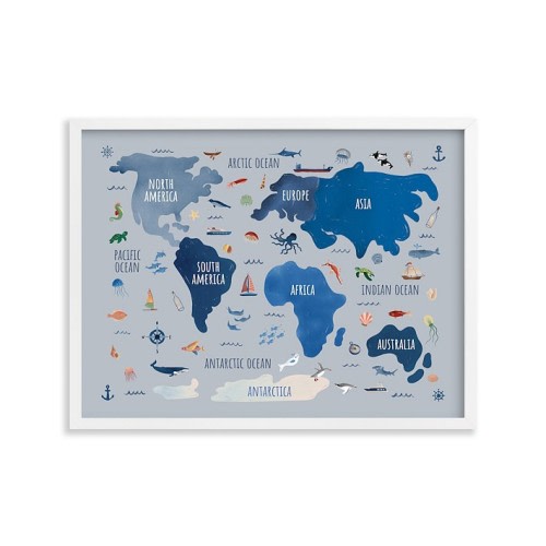 Minted® Nautical Map Framed Art by Carrie Cantwell