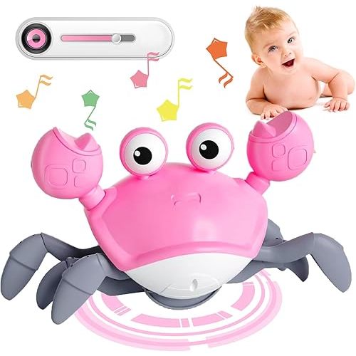 Crawling Crab Baby Toy Tummy Time Toys for Toddler Crawl Music and Walking Development Special for Baby Boys and Girls