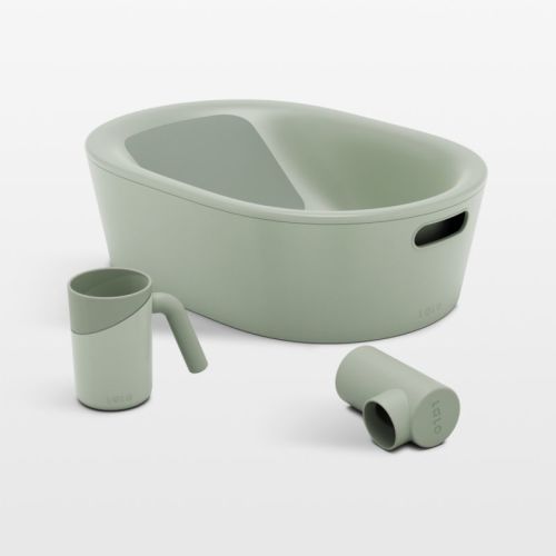 Lalo Sage Green Baby Bathtime Starter Set