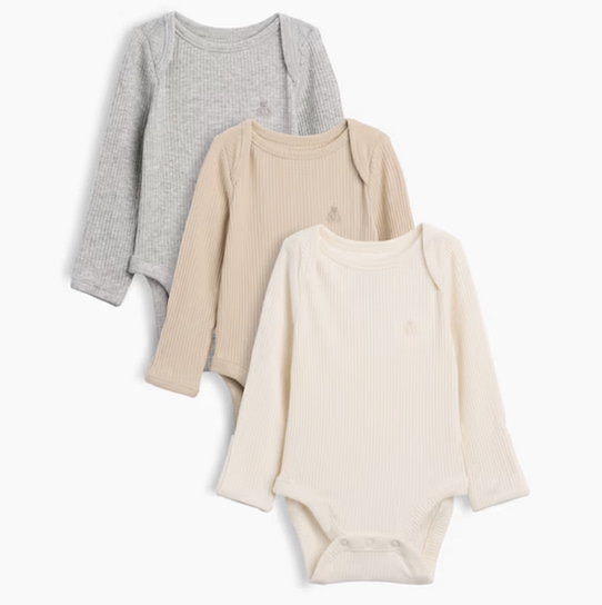 Baby First Favorites TinyRib Bodysuit (3-Pack)