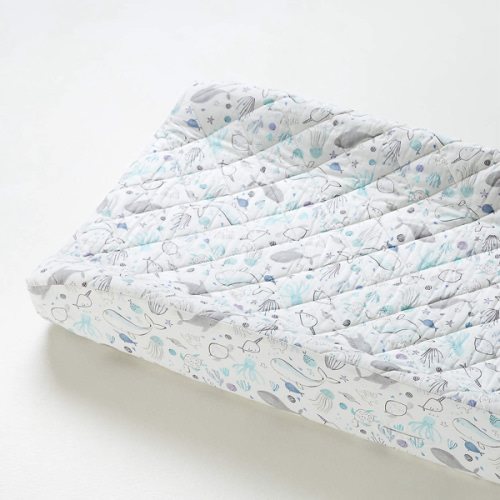 Stay Cool Sea Organic Cotton Baby Changing Pad Cover