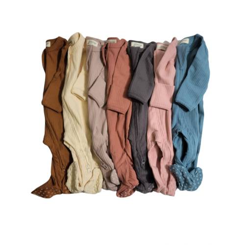 Ribbed Zipper Sleeper/Organic Cotton/trandy and stylish/eco-friendly/neutral/Spandex/rib fabric/2 way zipper/Coming home outfit/Baby sleeper