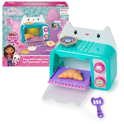 Gabby’s Dollhouse, Bakey with Cakey Oven, Kitchen Toy with Lights and Sounds, Toy Kitchen Accessories and Play Food, Kids Toys for Ages 3 and up