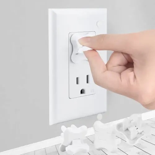 Outlet Covers Babepai 38-Pack White Baby Proof Electrical Protector Safety Improved Baby Safety Plug Covers