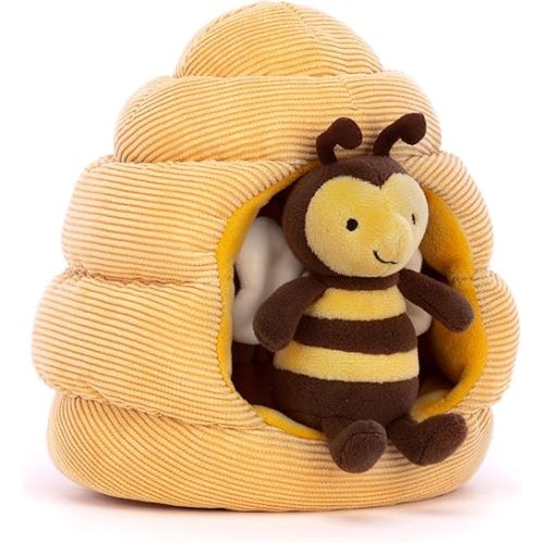 Jellycat Honeyhome Bee Stuffed Animal, 7 inches | Bumblebee Plush Toy | Classic Children's Gift