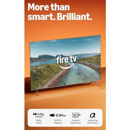 Amazon Fire TV 65" Omni QLED Series (newest model), 4K Ultra HD smart TV, HDR10+, Dolby Vision, Dolby Audio, quad-core processor, hands-free with Alexa