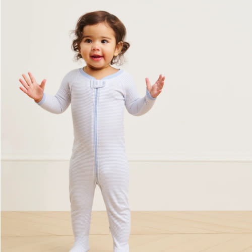 LAKE | Baby | Pima Cotton Pajamas | English Rose Garden Floral Baby Sleeper