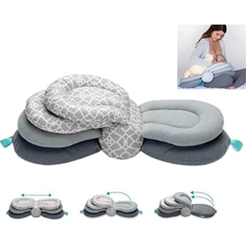 VUPUPY Baby Breastfeeding Pillow Nursing Pillow,Best for Mom,Adjustable Height (Gray)