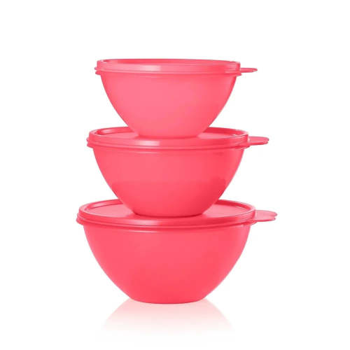 6pc (set of 3) Wonderlier Bowl Food Storage Set Pink
