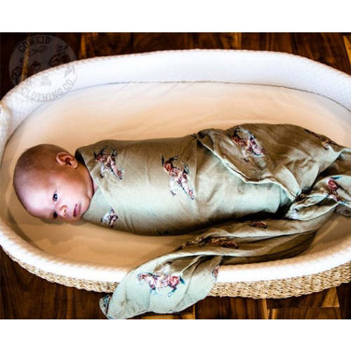 Roper Bamboo Muslin Swaddle – Cowkid Clothing Company