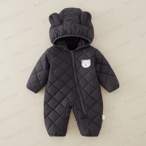 Baby Bear Hooded Cotton Padded Romper
