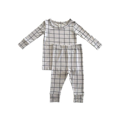 SpearmintLOVE 2-Piece Set, Natural/Black Windowpane