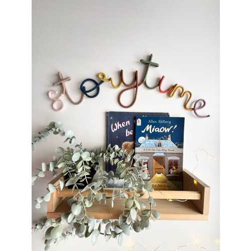 Multicoloured Storytime Wall Sign , Nursery Reading Corner Decor