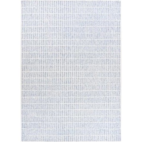 Restoration and Renovation Handmade Capitola Space Dyeing Imported Premium Wool Area Rug - Unique Modern Design Carpet for Living Room, Bedroom, and Dining Room (Blue, 7' x 9')
