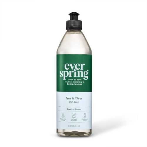 Free & Clear Liquid Dish Soap - 18 Fl Oz - Everspring™
