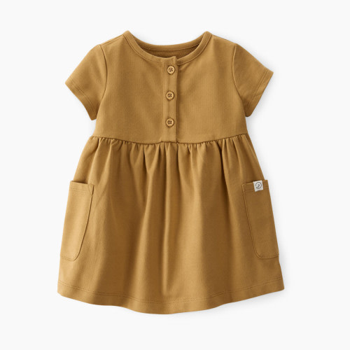 Carter's Little Planet Organic Cotton Pocket Dress - Gold, 12M