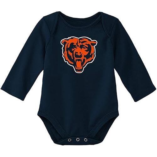 Outerstuff NFL Newborn & Infants 0-24 Months Official Primary Logo Long Sleeve Creeper Bodysuit Romper