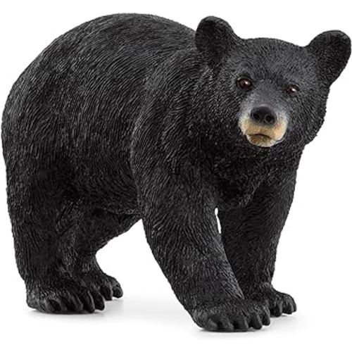 Schleich Wild Life New 2024 Wild Animal Toy American Black Bear Figurine