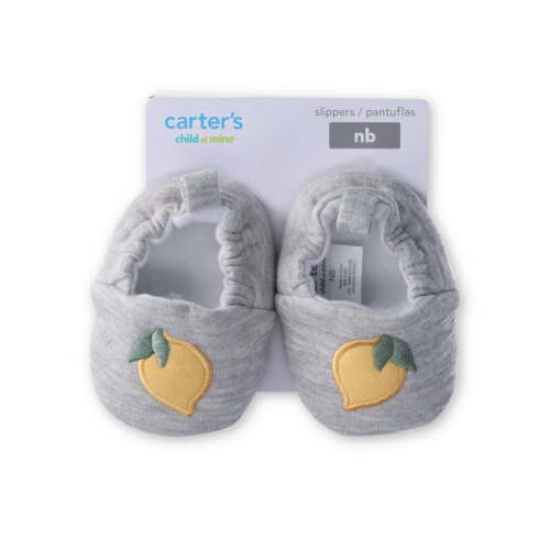 Carter' s Child of Mine, Infant Girl Lemon Slipper, Size Newborn