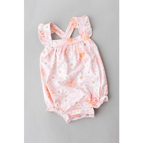 Sweet & Sunny Ruffle Cross Back Romper | Mila & Rose