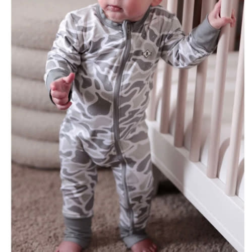 Baby Zip Up - White Camo – BURLEBO