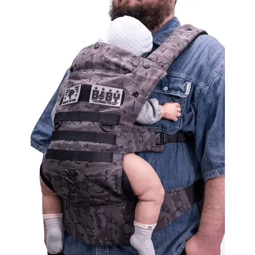 Toddler and Baby Carrier for Infants to Toddlers (8-33 lbs), Ergonomic Lumbar Support, Cozy and Lightweight Military Baby Carrier for Big and Tall Parents-Black Camo