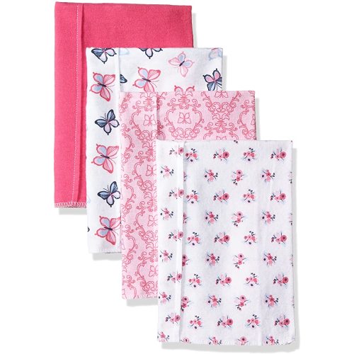 Hudson Baby Unisex Baby Cotton Flannel Burp Cloths