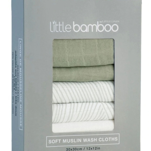 Muslin Washers 6 Pack in Bayleaf