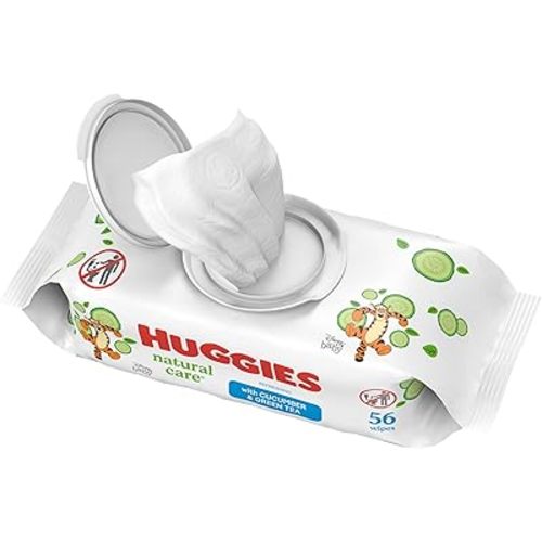 Huggies Natural Care Refreshing Baby Wipes, Hypoallergenic, Scented, 1 Flip-Top Pack (56 Wipes Total)
