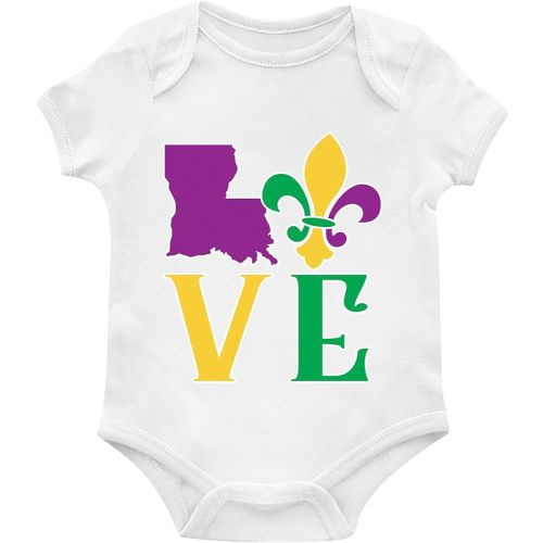 LOVE Louisiana Mardi Gras Infant Bodysuit