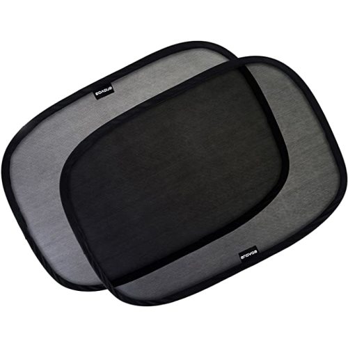 Enovoe Car Window Shade - (2 Pack) - 21"x14" Cling Sunshade for Car Windows - Sun, Glare and UV Rays Protection for Your Child - Baby Side Window Car Sun Shades - 2-Pack