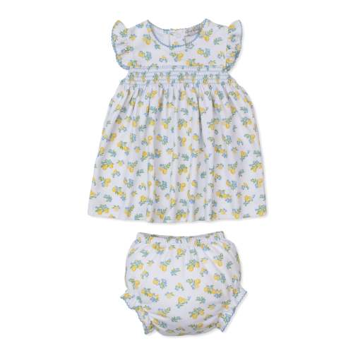 Lemon Blossoms Smocked Dress Set 9M