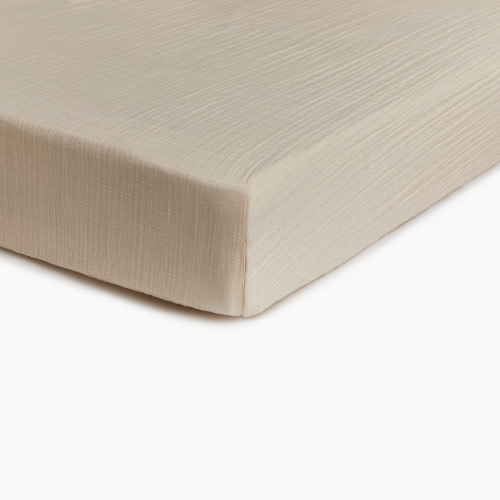 Soundly Organic Cotton Muslin Crib Sheet (2 Pack) - Ecru
