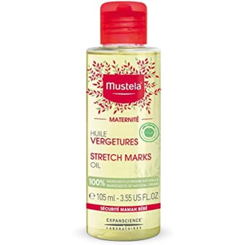 Mustela Maternity Stretch Marks Oil - with Natural Avocado, Maracuja & Sunflower Oil - EWG Verified, Vegan & Fragrance Free - 3.55 fl. oz.