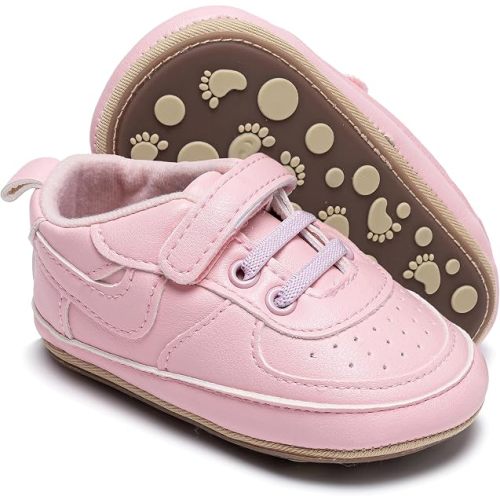 Baby First Walking Shoes for Boys Girls, Lightweight Non Slip Infant Sneakers, Soft Sole Toddler Shoes for 6-24 Months