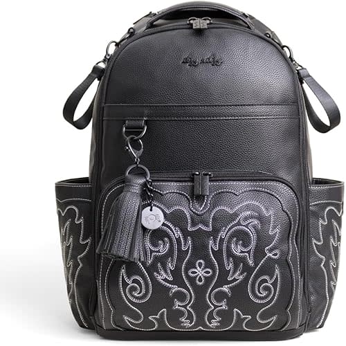 Itzy Ritzy Large Capacity Boss Plus Baby Backpack Diaper Bag Featuring 19 Pockets, Outlaw Black
