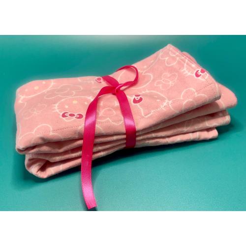 Hello Kitty Burp Cloths: Handmade Flannel Minky Baby Essentials, Baby Shower