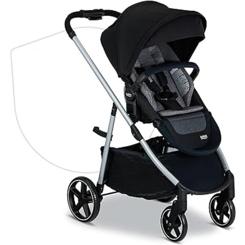 Britax Grove™ Modular Stroller, Lightweight Stroller with CozyFit™ Insert and Bumper Bar, 6 Ways to Ride, SafeWash, Pindot Onyx