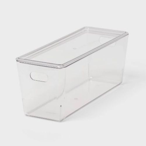 5L Stacking Clear Bin with Lid - Brightroom™: PET, Stackable, Universal Storage, Handles, 13.77" x 5.11"