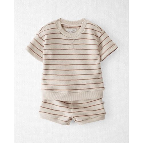 Baby Striped Organic Cotton 2-Piece Set - 3M - Nutmeg