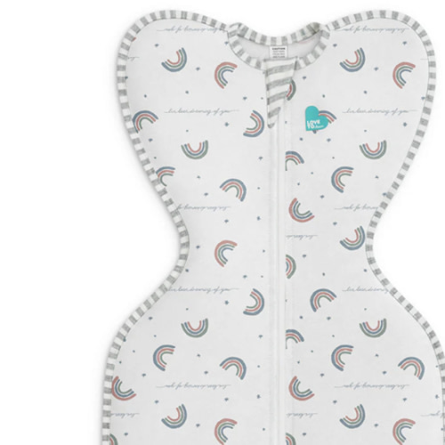 Swaddle Up™ 1.0 TOG Cotton White Rainbow Dream
