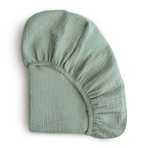 Muslin Bassinet Sheet - Roman Green