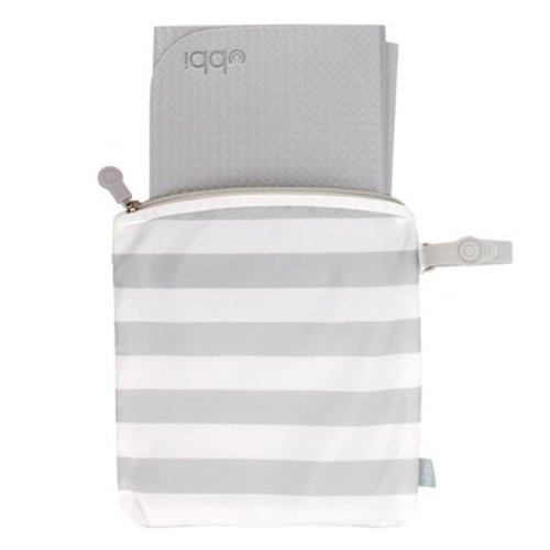 Ubbi On-the-Go Changing Mat with Carrying Bag, Soft and Comfortable Diaper Bag Accessory Must Have for Newborns, Easy to Clean, Portable Changing Pad, Gray Gray Changing Mat & Bag