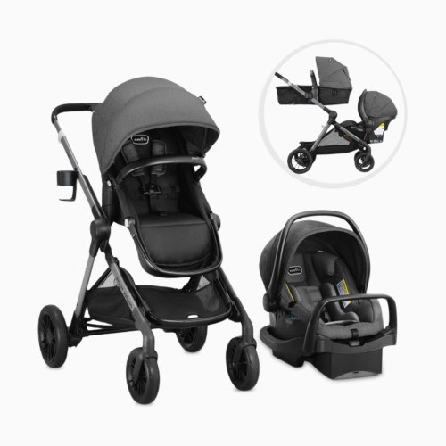 Evenflo Pivot Xpand Modular Travel System with LiteMax Infant Car Seat - Sabino Gray