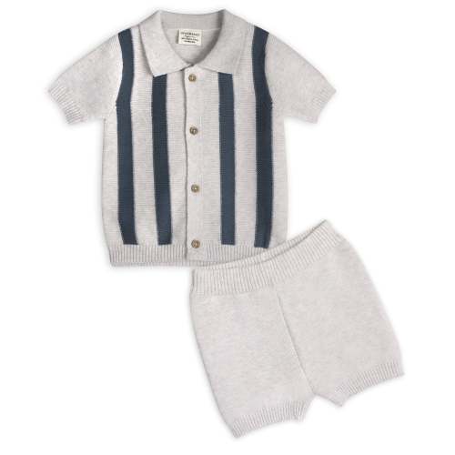 Stripe Knit Top & Shorts Set (3-6 Mos, or 6-12 Mos)